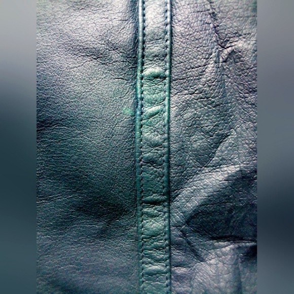 HIND Leather Faux Fur Insulated Removable Hooded Jacket Coat Men's L Blue/Gray - Picture 12 of 16